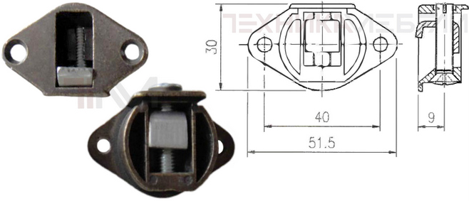 60736 Навеска металлическая под чашку Ø 30 мм с ушками